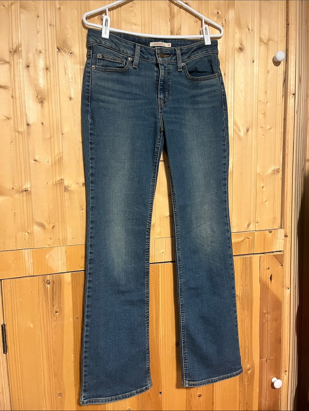 Levi's Women's Dark Blue superblow boot jeans